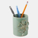 22612-01#4" Flower Applique Pencil Cup, Green