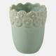 22615#4" Flower Border Pencil Cup, Green