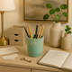 22615#4" Flower Border Pencil Cup, Green
