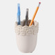 22615-01#4" Flower Border Pencil Cup, Ivory