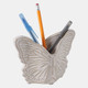 22617#5" Butterfly Pencil Cup, Ivory
