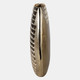22620#11x10" Partial Mesh Metal Vase, Gold