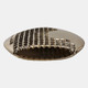 22620#11x10" Partial Mesh Metal Vase, Gold