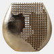 22621#14x14" Partial Mesh Metal Vase, Gold