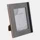 22623#4x6" Lines Resin Photo Frame, Black/white