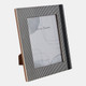 22623-01#5x7" Lines Resin Photo Frame, Black/white