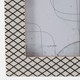 22624#4x6" Diamond Pattern Resin Photo Frame, Black/whit