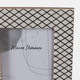 22624#4x6" Diamond Pattern Resin Photo Frame, Black/whit