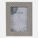 22624-01#5x7" Diamond Pattern Resin Photo Frame, Black/whit
