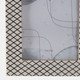 22624-01#5x7" Diamond Pattern Resin Photo Frame, Black/whit