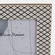 22624-01#5x7" Diamond Pattern Resin Photo Frame, Black/whit