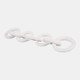 22633-02#24x5" Paper Mache Chain Link Object, White