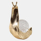 22715#8" Snail With Glass Ball, Gold