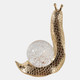 22715#8" Snail With Glass Ball, Gold