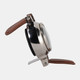 22764-01#8x5" Wristwatch Table Clock, Brown/silver