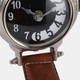 22764-01#8x5" Wristwatch Table Clock, Brown/silver