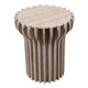 EV22735-01#25" Grenoble Wood And Travertine Accent Table, Wht