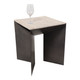 EV22740-01#25" Besancon Metal And Travertine Accent Table