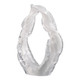 EV22766#10" Sidon Small White Glass Sculpture