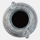 18251-05#Terracotta, 9" Vase With Handles, Blue/white