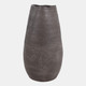 22782-02#18x10" Pierced Clay Vase, Brown