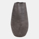 22782-02#18x10" Pierced Clay Vase, Brown
