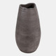 22782-02#18x10" Pierced Clay Vase, Brown