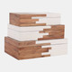 17892-01#S/3 10/11/12" 2-toned Boxes, Natural/white