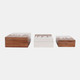 17892-01#S/3 10/11/12" 2-toned Boxes, Natural/white