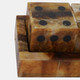 22852#11x3" Tortoise Resin Dice Set, Brown