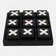 22855#6" Resin Tic-tac-toe Set, Black/white