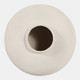 22861#15x8" Paper Mache Low Vase, Ivory