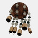 22868-01#32x8" Wood & Glass Beads Chime, Teal Multi
