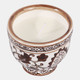 80297-02#4", 6oz Bowl Chinoiserie Candle, Brown/white