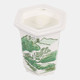 80299-01#4", 6oz Chinoiserie Candle, Green/white