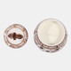 80303-01#5" 8.5oz Peony Chinoiserie Lidded Candle,brown/wht