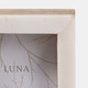 22882-02#5x7 Marble Block Photo Frame, White/natural