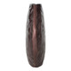 15230-16#11x10" Enamel Finish Metal Vase, Brown