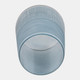 22904-01#8x6" Etched Lines Tapered Glass Vase, Blue