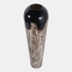 22915-01#30x9" Marbled Enamel Floor Vase, Tan/black