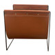 22929#16x14" Faux Leather Magazine Rack, Brown