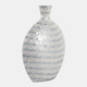 19143-03#19x16" Capiz Gourd Vase, Blue