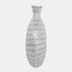 19143-03#19x16" Capiz Gourd Vase, Blue