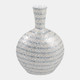 19143-04#23x16" Capiz Gourd Vase, Blue