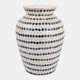 22937-02#16x12" Capiz Dots Vase, Ivory/blue