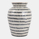 22937-02#16x12" Capiz Dots Vase, Ivory/blue