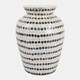 22937-02#16x12" Capiz Dots Vase, Ivory/blue