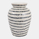 22937-02#16x12" Capiz Dots Vase, Ivory/blue