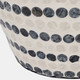 22937-02#16x12" Capiz Dots Vase, Ivory/blue