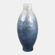 22939-01#20x9" Ombre Capiz Vase, Ivory/blue